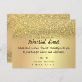 Elegant Glitter bokeh Rehearsal Dinner Inbjudningar