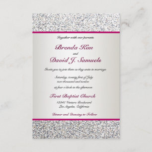 Elegant Glitter Bröllopsinbjudan Inbjudningar