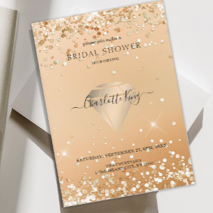 Elegant Glitter Diamond Einladung Inbjudningar
