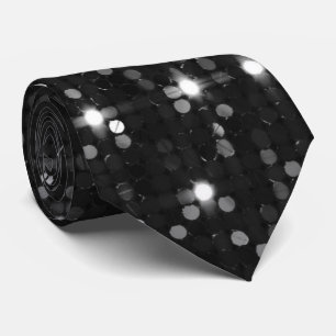 Elegant Glitter Disco Boll Neck Tie Slips