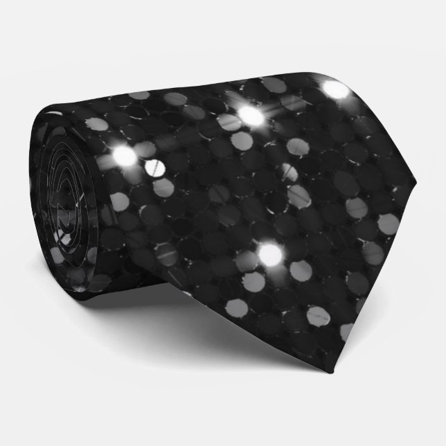 Elegant Glitter Disco Boll Neck Tie Slips (Rullad)