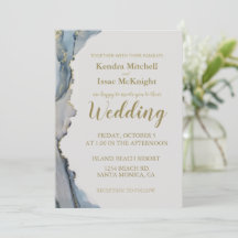 Elegant Glitter Dusty Blue Guld