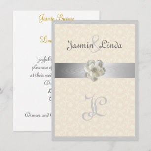 Elegant, Glitter, Fals Band, Bröllopsinbjudan Inbjudningar