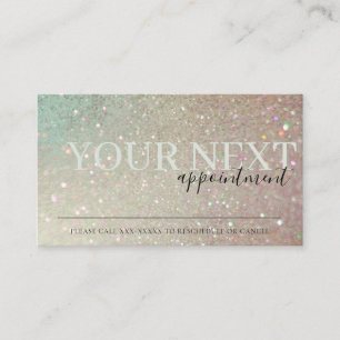 Elegant Glitter Grönt Rosa Aqua Shiny Möte Visitkort