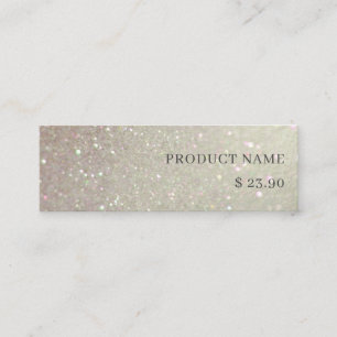 Elegant Glitter Grönt Rosa Aqua Shiny Pris Märkre Mini Visitkort