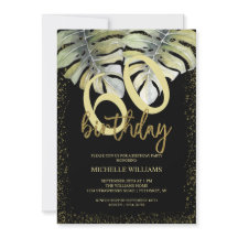 Elegant glitter guld kalligrafi födelsedag