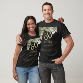 Elegant glitter guld palm kalligrafi födelsedag t shirt