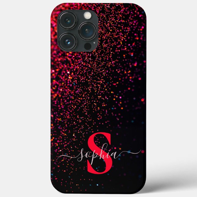 Elegant Glitter initialer Namn (Baksida)
