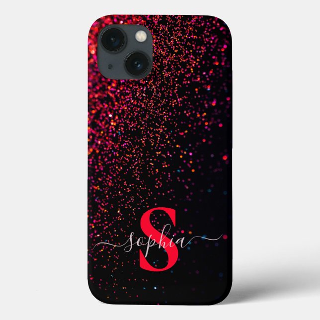 Elegant Glitter initialer Namn (Baksida)