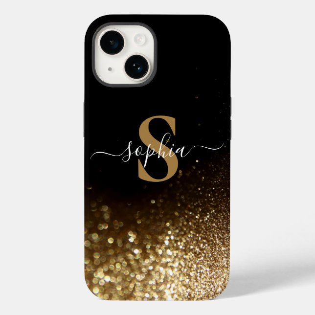 Elegant Glitter initialer Namn (Baksida)