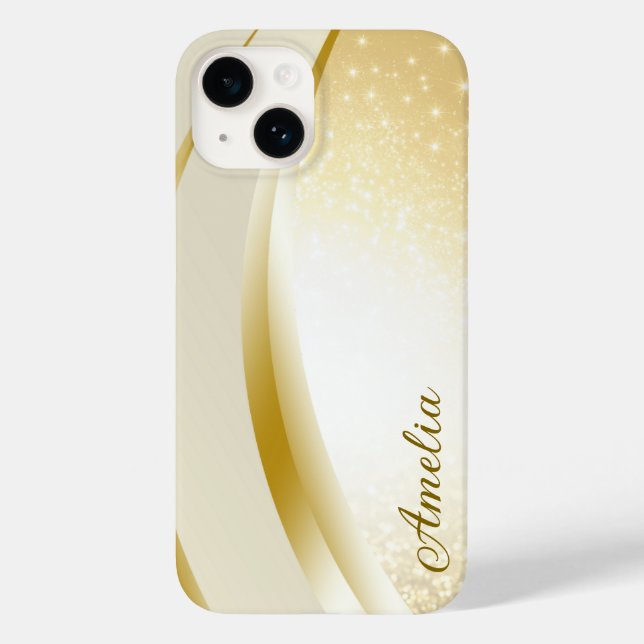 Elegant Glitter initialer Namn (Baksida)