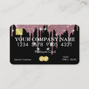 Elegant Glitter Kredit-kort Visitkort