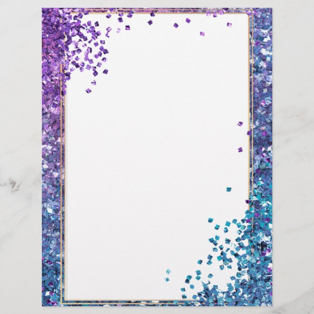Elegant glitter Letterhead Brevhuvud (Framsida)