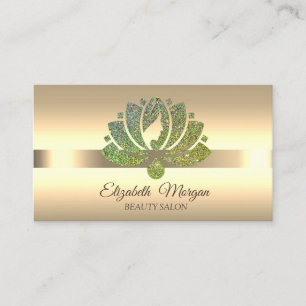 Elegant Glitter Lotus Blomma Makeup Visitkort