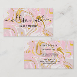 Elegant Glitter Marble Modern Chic Business Visitkort