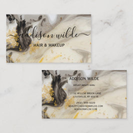 Elegant Glitter Marble Modern Chic Visitkort