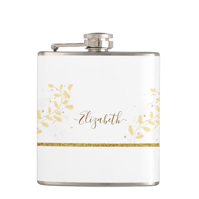 Elegant Glitter Monogram Namn Fickplunta (Framsidan)