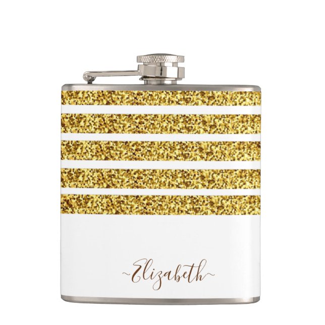 Elegant Glitter Monogram Namn Fickplunta (Framsidan)