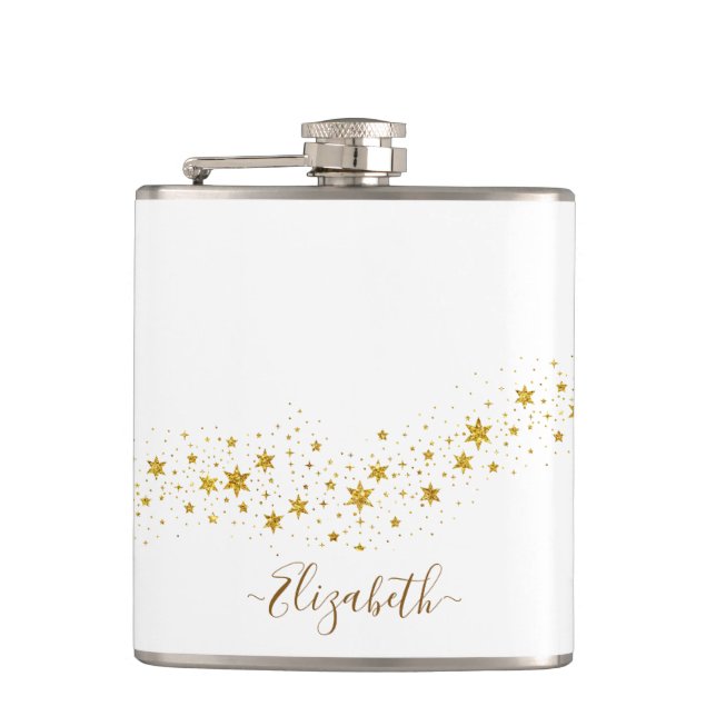 Elegant Glitter Monogram Namn Fickplunta (Framsidan)