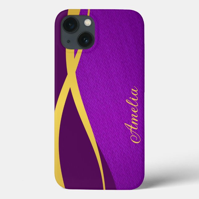 Elegant Glitter monogrammat Namn (Baksida)