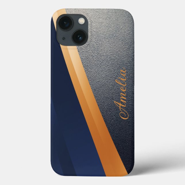 Elegant Glitter monogrammat Namn (Baksida)