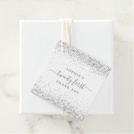 Elegant Glitter Namn 20 första Tack Gåvor Etiketter