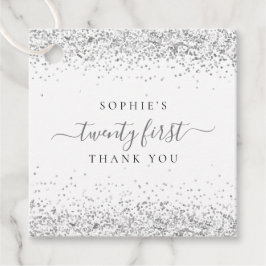 Elegant Glitter Namn 20 första Tack Gåvor Etiketter
