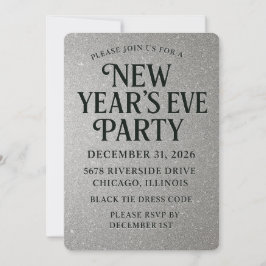 Elegant Glitter - nytt år för Kväll Inbjudningar