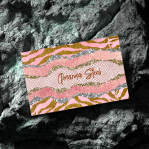 Elegant glitter ro-djurtrycksmonogram