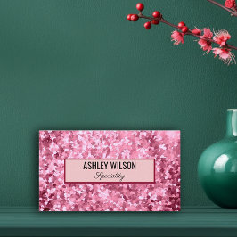 Elegant glitter ro guld visitkort
