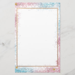 Elegant glitter rosa Blue stationär 5,5 x 8,5 tum