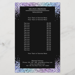 Elegant Glitter Saloon på båda sidor Flyer