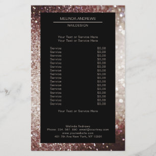 Elegant Glitter Silver Rost Flyer
