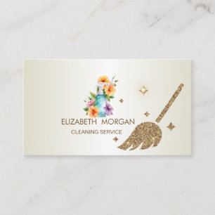 Elegant glitter sopkvast hus blommig sprayflaska visitkort