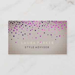 Elegant Glitter Subtle Cream Faux Background Visitkort