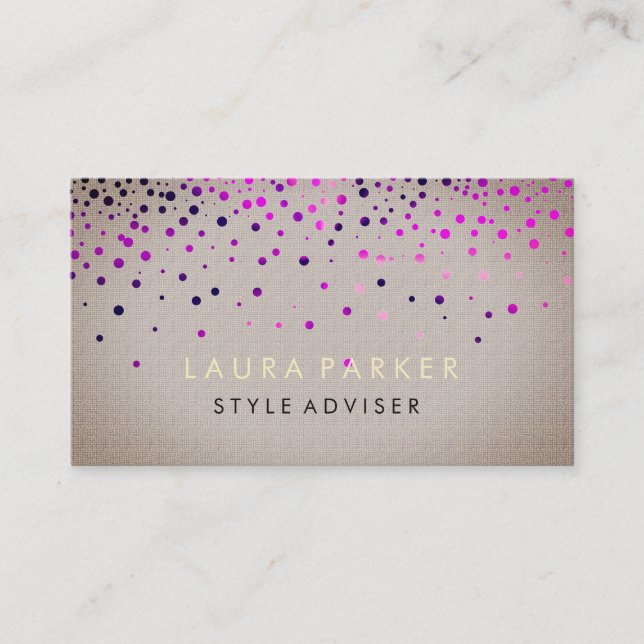 Elegant Glitter Subtle Cream Faux Background Visitkort (Framsida)