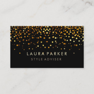 Elegant Glitter Subtle Guld Faux Background Visitkort