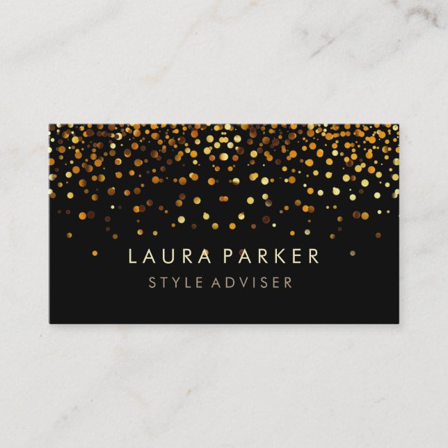 Elegant Glitter Subtle Guld Faux Background Visitkort (Framsida)