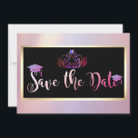 Elegant Glitter,Tiara Studenten Spara datum Spara Datumet<br><div class="desc">Elegant glitter graderat lock,  tiara på svart bakgrund.</div>