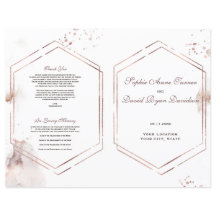 Elegant Glitter Tvättar Bröllopsprogrammet Ram