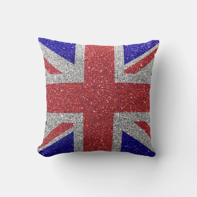 Elegant Glitter Underbar Britain Brit Union Jack F Kudde (Framsida)