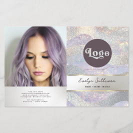 Elegant glitter vattenfärg vinkar broschyr med