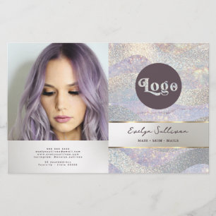 Elegant glitter vattenfärg vinkar broschyr med 