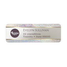 Elegant glitter vattenfärg vinkar returadress returadress etikett