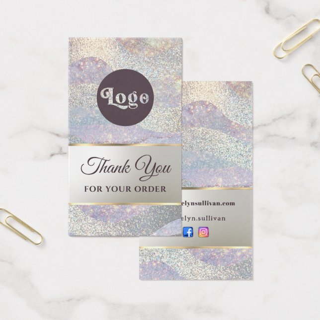 Elegant glitter vattenfärg vinkara paket infogas visitkort (Kontor)