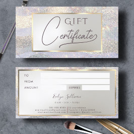 Elegant glitter-vattenfärgscertifikat vinkar gåva