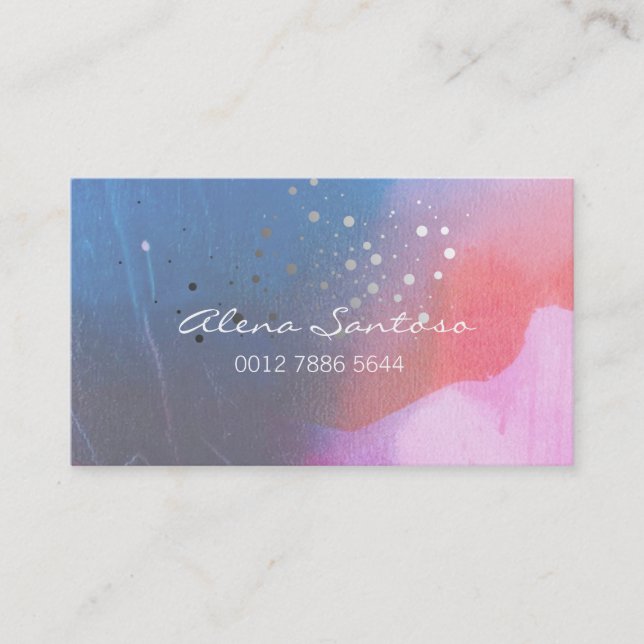 Elegant Glitter Visitkort (Framsida)