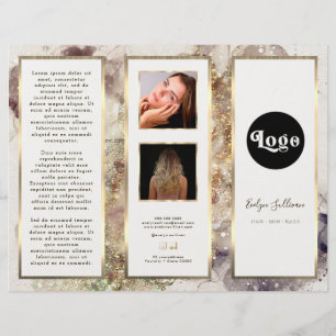 Elegant Glitter Watercolor and Foil Brochure