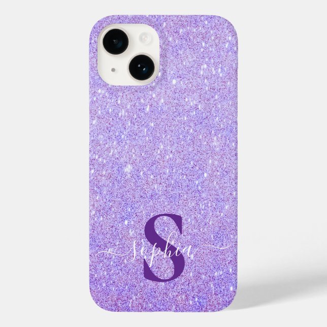 Elegant glittermonogrammerat namn (Baksida)