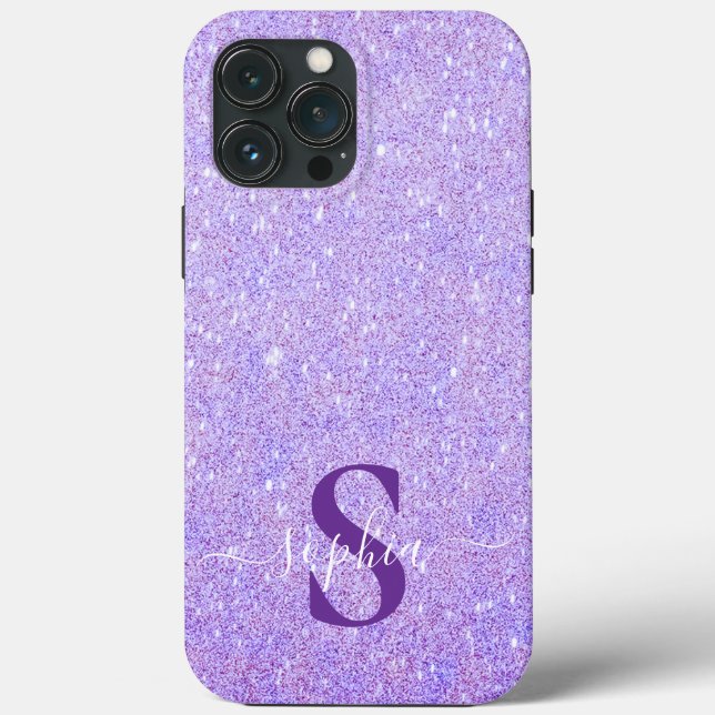 Elegant glittermonogrammerat namn (Baksida)